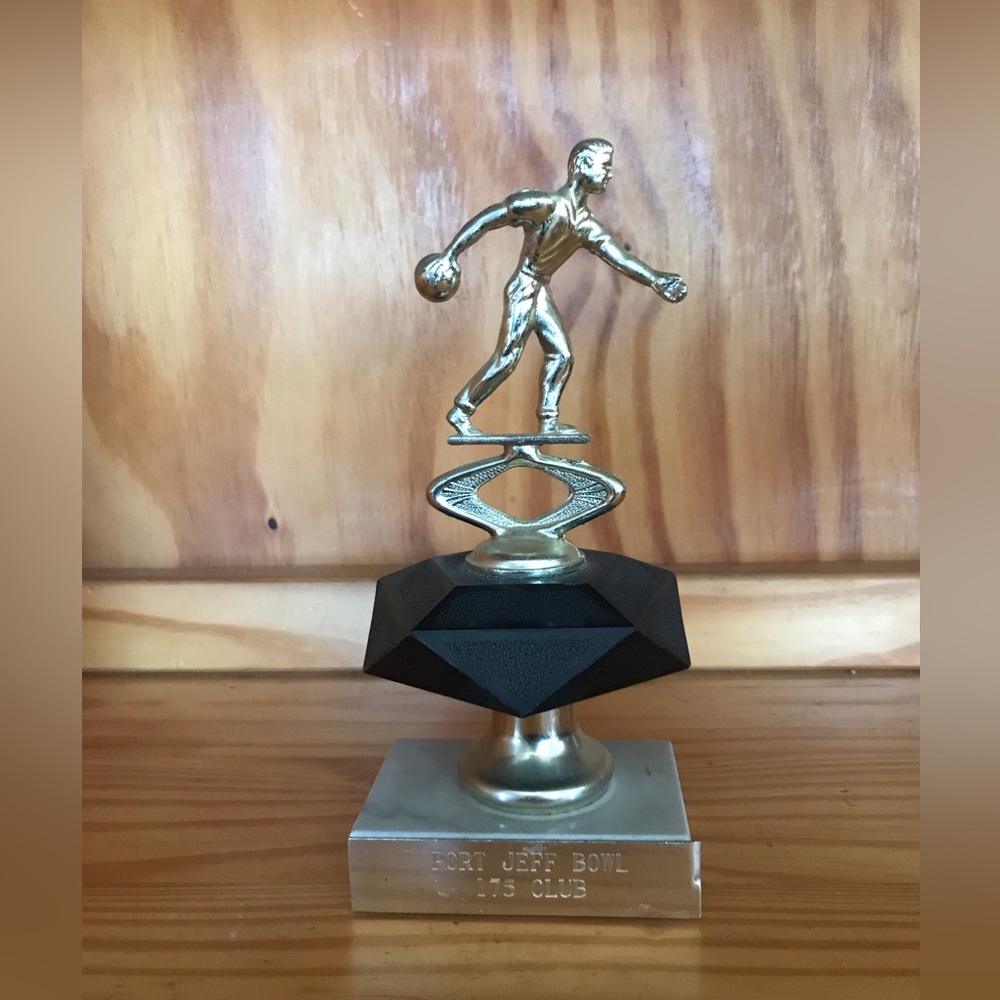 Vintage late 1970’s early 1980’s Bowling Trophy on marble base